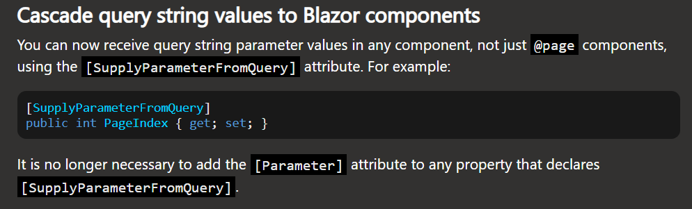 Cascade query string values to Blazor components - .NET Blog