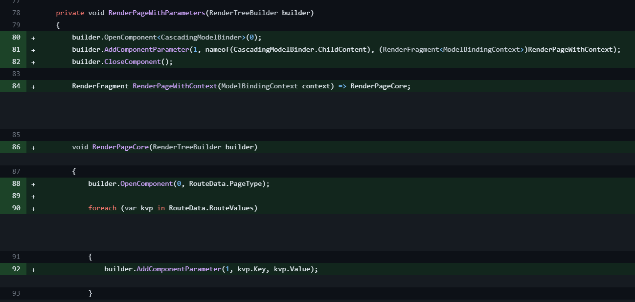 RouteView CascadingModelBinder